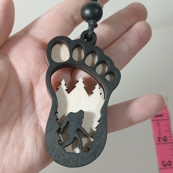 COPY - New Bigfoot Sasquatch 2D Wooden Car Mirror Decoration Laser Cut - Picture 3 of 3
